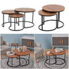 Nest of 2/3 Wood Grain Nested Tables Side End Lamp Sofa Tables Living Room Decor