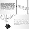 5 Tier Wire Shelving Unit, Metal Storage Rack with 4 Wheels, Kitchen Shelf