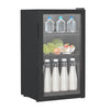 Small Beverage Fridge Clear Glass Door Mini Wine Refrigerator Energy-Efficiency