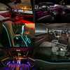 RGB LED Car Strip Light Interior Kit Fiber Optic Ambient Atmosphere Light Bulbs