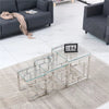 Set of 3 Glass Nesting Coffee Tables Stacking End Side Tables for Living Room