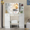 NEW Dressing Table Makeup Desk With Mirror 10 LED Lights And Stool Vanity Table