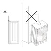 Mondeer Double Doors Under Sink Cabinet Cupboard Storage Unit Bathroom White