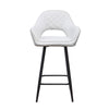 2PCS Barstools Padded Upholstered Dining Chair Breakfast Bar Seating for Cafe