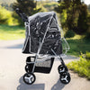 Pet Stroller Dog Cat Puppy Pram Pushchair Travel Cart With Clear Rain Cover