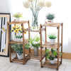 Wood Plant Stand 8 Pot Ladder Plant Holder Display Shelf Garden Balcony
