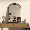Traditional Arched Wall Mirror Gold Baroque Inspired Carved Framed Vanity Mirror