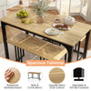 Breakfast Table Furniture Set Space-Saving Dinette W/ Rustproof Metal Frame