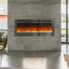 Mirrored Electric 50'' Wall Mounted Fireplace Inset Into Fire 12 Color LED Glass