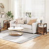 Bedside Table with Charging Station End Table with 2 Drawers Nightstand