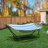 Hammock Stand Only Heavy Duty 150kg Steel Frame Hanging Hooks Indoor Outdoor