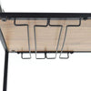 Industrial Drinks Trolley Kitchen Bar Shelves Storage Unit Wine Serving Cart UK