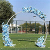 2M/2.2M/2.4M Removable Round Wedding Arch Metal Backdrop Flower Garland Frame
