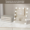 Hollywood Make up Mirror with Storage 3-Tier Jewelry Box LED Lighted Tabletop