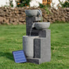 Solar Power Garden Water Feature Fountain LED Lights Patio Home Statues Cascade