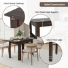 Expandable Dining Table Wooden Space Saving Compact 4-6 Seat Kitchen Desk Brown