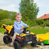 12V Battery Powered Dump Truck Kids Ride On Engineering Car Toy w/Remote Control