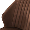 2X Retro Brown Faux Leather PU Dining Chairs Kitchen Dining Room Metal Legs