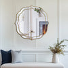 Luxury Accent Wall Art Mirror 80cm Large Decor Mirror with Gold Beveled Frame UK