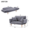 Recliner Sleeper Small Sofa Bed Compact Loveseat Couch with Wood Legs Light Grey