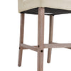 2 High Counter Bar Kitchen Island Pub Stools Chair Breakfast Linen Tufted -Beige