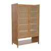 Double Rattan Doors Bamboo Shoe Cabinet Storage Cupboard Footwear Stand Rack