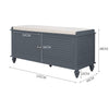 Wood Shoe Bench Cushioned Ottoman Storage Unit Hallway Shoes Changing Seat Chair