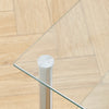 Nest Of 3 Nested Nesting Tables Side End Coffee Table Glass/Wood for Living Room