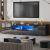 200cm Modern All High Gloss TV Stand Cabinet with Lights for 65 - 90 inch TV's