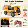 12V Ride On Dump Truck 4-wheeler Ride On Toy Car with Remote Control-Yellow