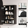 Arched Bathroom Mirror Cabinet Large Metal Framed Premium Black Wall Mounted New