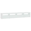 TV Cabinet with LED Lights White 240x35x40 cm