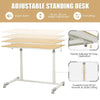 Height Adjustable Laptop Table Mobile Sit Stand Converter Lifting Desk W/ Wheels