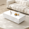 Coffee Table with Hidden Compartment and Storage Drawers for Living Room White