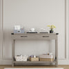 Console Table Industrial Entryway Table with Drawers and Open Storage Shelf