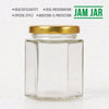 72x196ml (7oz approx) Hexagonal Jam Jars Storage Preserve Pickles Mini Jars Lid