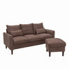 Luxury 3 Seater Corner Sofa Armchair Settee Couch with Footstool Living Room