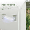 3 x 2 m Polytunnel Greenhouse with Zipped Roll-up Door and Mesh Windows, White