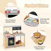 Outdoor Kid's Mud Kitchen Set Wooden Kid's Play Kitchen w/ Water Box