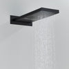 Thermostatic Concealed Bathroom Shower Set Rain Waterfall Head Mixer Tap Black