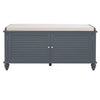 Shoe Cabinet Rack Storage 2 Door Padded Seat Cupboard Footwear Stand Wooden Unit
