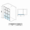 Black Walk In Shower Enclosure Wet Room Screen 8mm Tempered Glass Corner Cubicle