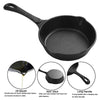 Cast Iron Casserole Dish Pot Pan Cooked Camping Stew Dutch Oven Stockpot Skillet