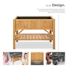 Raised Plant Bed Shelf Garden Wooden Box Flowers Herbs Vegetables Outdoor Patio