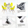 90cm Clear Round Dining Table Glossy X Crossed Legs Tempered Glass & Chrome Legs