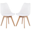 Set of 2 Tulip Dining Chairs Designer Chairs Wooden Home Office Kitchen
