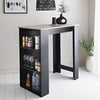 Kitchen Island Free Standing Bar Table Bottle Storage Bar Unit Drinks Cabinet