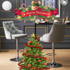 2x Velvet Bar Stools Kitchen High Chair Button Tufted Back Breakfast Stools Grey