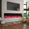 LED Fireplace Media Wall Fire Wall Mounted / Standing Electric Heater 40-100in