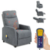 Massage Recliner Chair Heating Sofa Fabric Upholstered Armchair with Controller